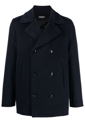 Kiton double-breasted cashmere jacket - Blau