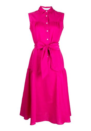 Kiton flared sleeveless midi shirtdress - Rosa