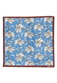 Kiton all-over print silk scarf - Blau