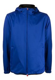 Kiton slouchy-hood high-neck jacket - Blau