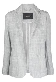 Kiton plaid-pattern open-front linen blazer - Grau