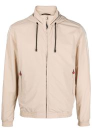 Kiton Blouson zip-up hooded jacket - Nude