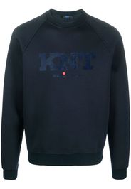 Kiton logo-print long-sleeve sweatshirt - Blau