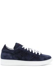 Kiton maxi-stitched leather sneakers - Blau