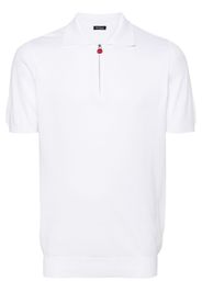 Kiton fine-ribbed polo shirt - Weiß
