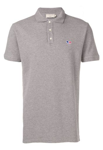 Maison Kitsuné Poloshirt mit Logo-Stickerei - Grau