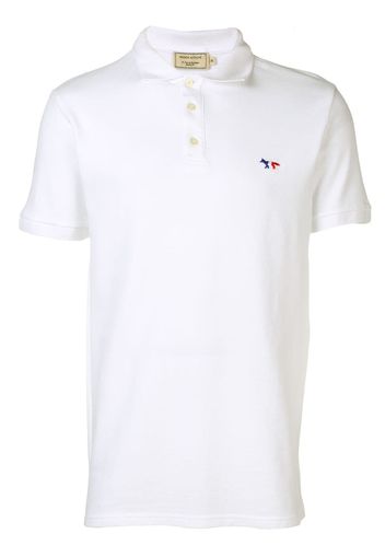 Maison Kitsuné Poloshirt mit Logo-Stickerei - Weiß