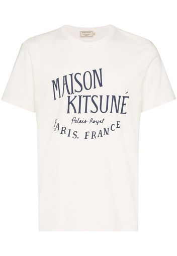 Maison Kitsuné T-Shirt mit Logo-Print - Weiß