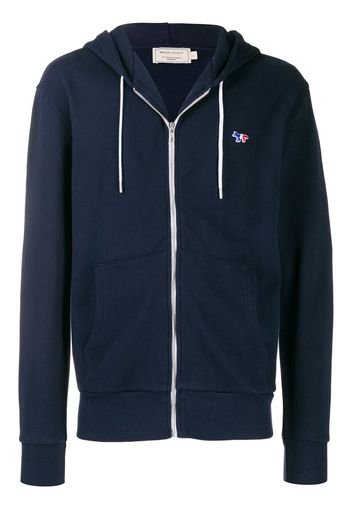 Maison Kitsuné Kapuzenjacke mit Logo-Patch - Blau