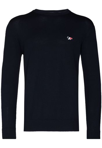 Maison Kitsuné Pullover mit Logo - Blau