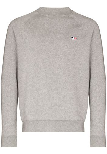 Maison Kitsuné Pullover mit Fuchs-Patch - Grau