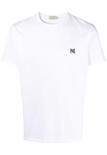 Maison Kitsuné T-Shirt mit Logo-Patch - Weiß