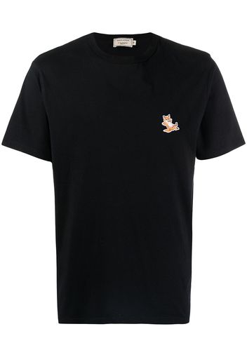 Maison Kitsuné T-Shirt mit Logo-Print - Schwarz