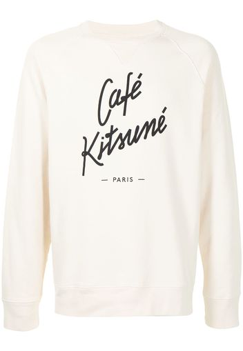 Maison Kitsuné Sweatshirt mit Logo-Print - Braun