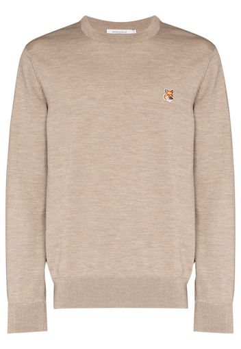 Maison Kitsuné Pullover mit Rundhalsausschnitt - Nude