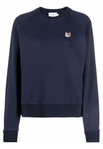 Maison Kitsuné fox-patch sweatshirt - Blau