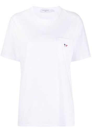 Maison Kitsuné Fox-patch cotton T-shirt - Weiß