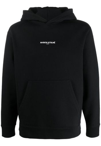 Maison Kitsuné logo-print hoodie - Schwarz