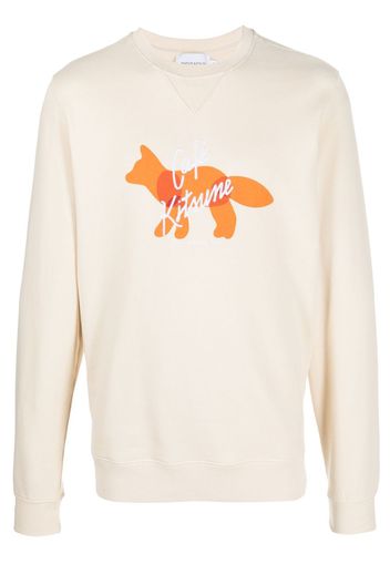 Maison Kitsuné Fox Cafe knit jumper - Nude