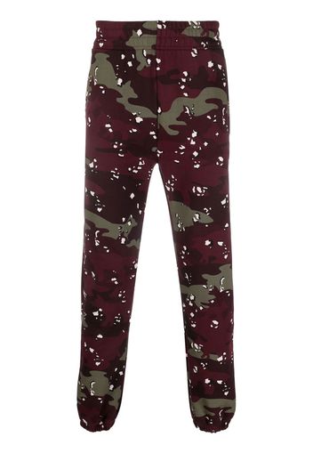 Maison Kitsuné camouflage-print cotton joggers - Rot