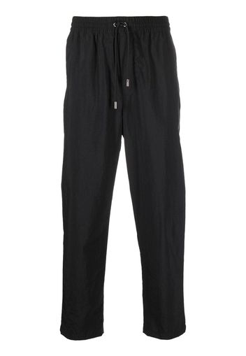 Maison Kitsuné drawstring straight-leg trousers - Schwarz