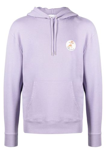 Maison Kitsuné chest logo-patch hoodie - Violett