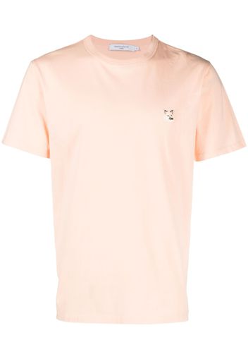 Maison Kitsuné chest logo-patch detail T-shirt - Orange