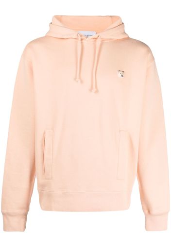 Maison Kitsuné fox-patch cotton hoodie - Orange