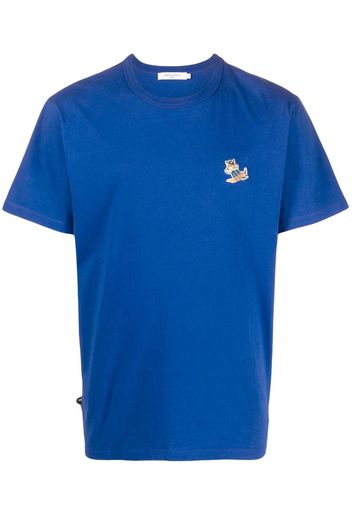 Maison Kitsuné logo patch t-shirt - Blau