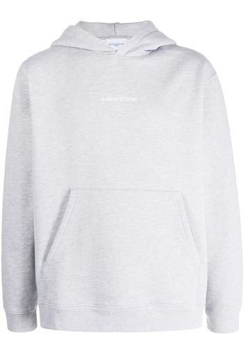 Maison Kitsuné logo-embroidered hoodie - Grau