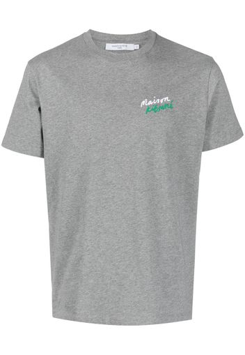 Maison Kitsuné embroidered-logo cotton T-shirt - Grau