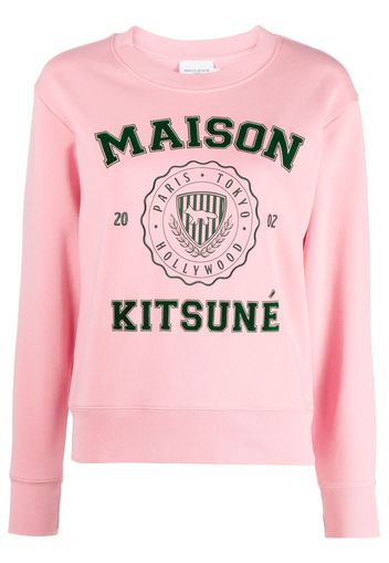 Maison Kitsuné logo-print knitted jumper - Rosa