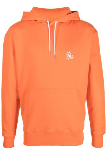 Maison Kitsuné appliqué-logo cotton hoodie - Orange