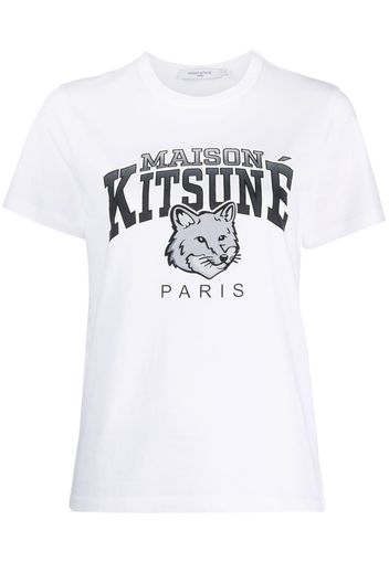 Maison Kitsuné Campus Fox cotton T-shirt - Weiß