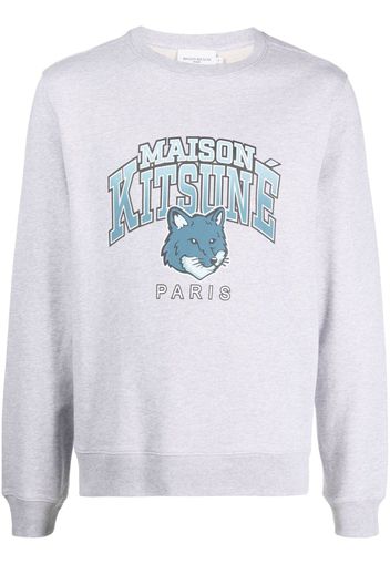 Maison Kitsuné logo-print cotton sweatshirt - Grau