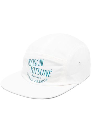 Maison Kitsuné logo-print cotton cap - Weiß