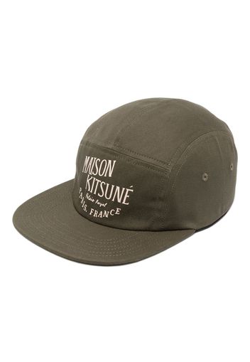 Maison Kitsuné logo-print cotton cap - Grün