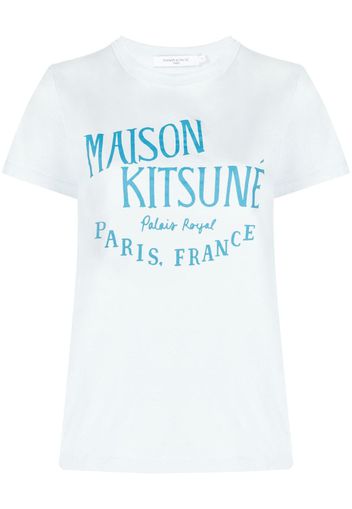 Maison Kitsuné logo-print cotton T-shirt - Blau