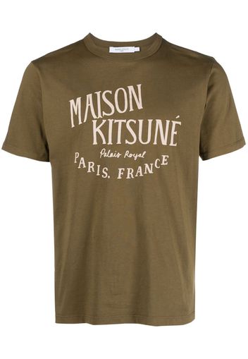 Maison Kitsuné logo-print cotton T-shirt - Grün