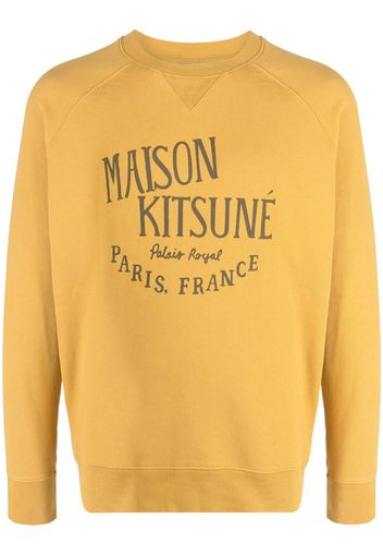 Maison Kitsuné logo-print crew-neck sweatshirt - Gelb