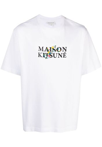 Maison Kitsuné logo-print cotton T-shirt - Weiß