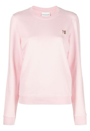 Maison Kitsuné fox-motif cotton sweatshirt - Rosa