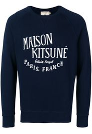 Maison Kitsuné Sweatshirt mit Logo-Print - Blau