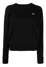 Maison Kitsuné Sweatshirt mit Logo-Stickerei - Schwarz