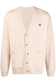 Maison Kitsuné Fox Head patch wool cardigan - Nude