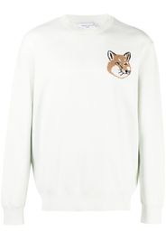 Maison Kitsuné fox-motif cotton jumper - Grün