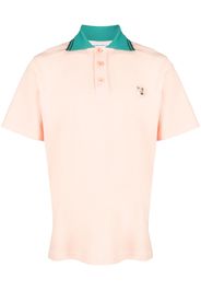 Maison Kitsuné logo-appliqué piqué polo shirt - Orange