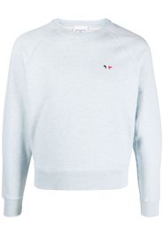 Maison Kitsuné logo-patch cotton jumper - Blau