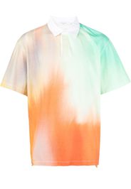 Maison Kitsuné abstract-print polo shirt - Grün