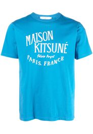 Maison Kitsuné logo-print cotton T-shirt - Blau